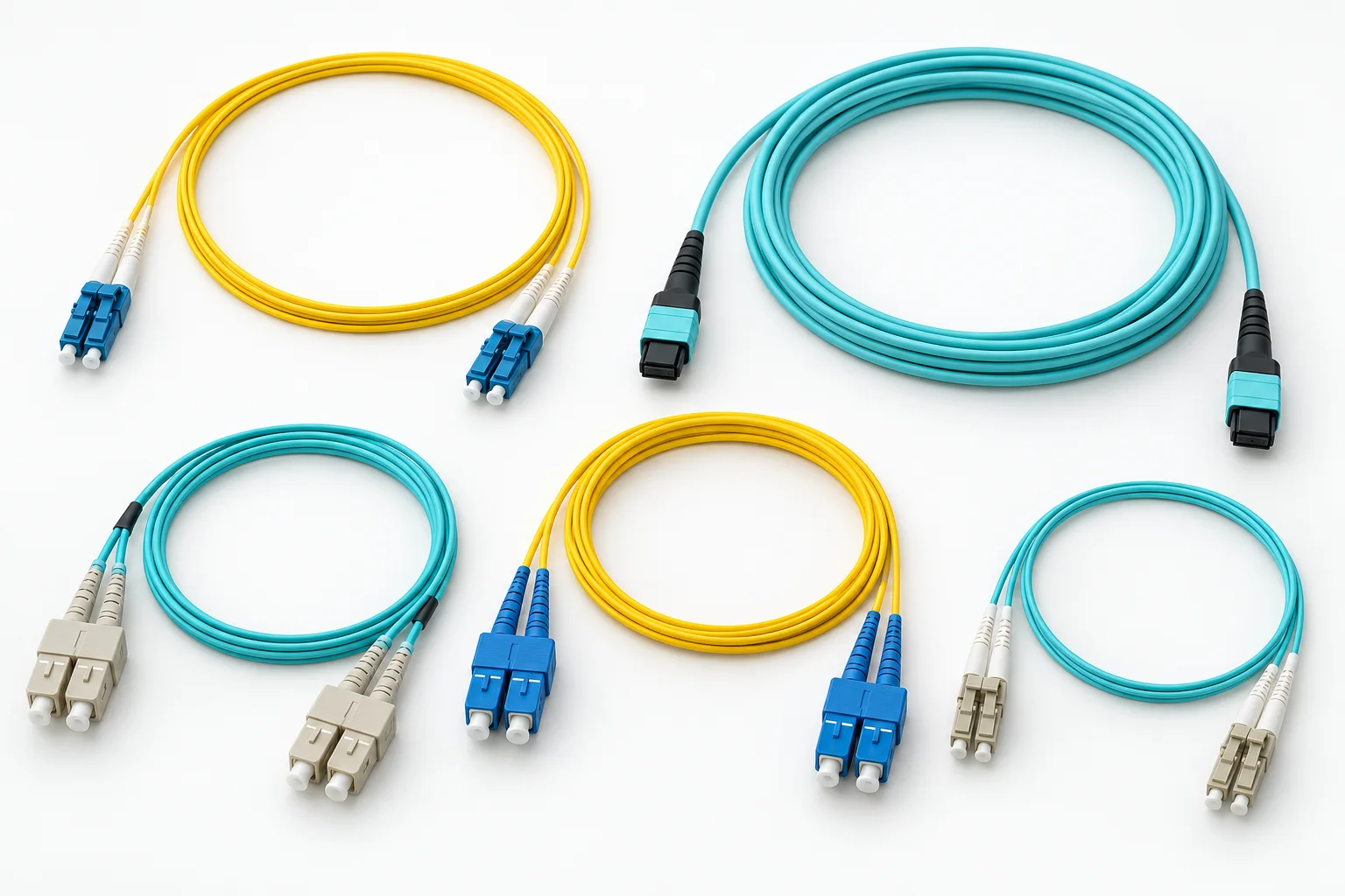 Connectorised fibre patch cords for network equipment